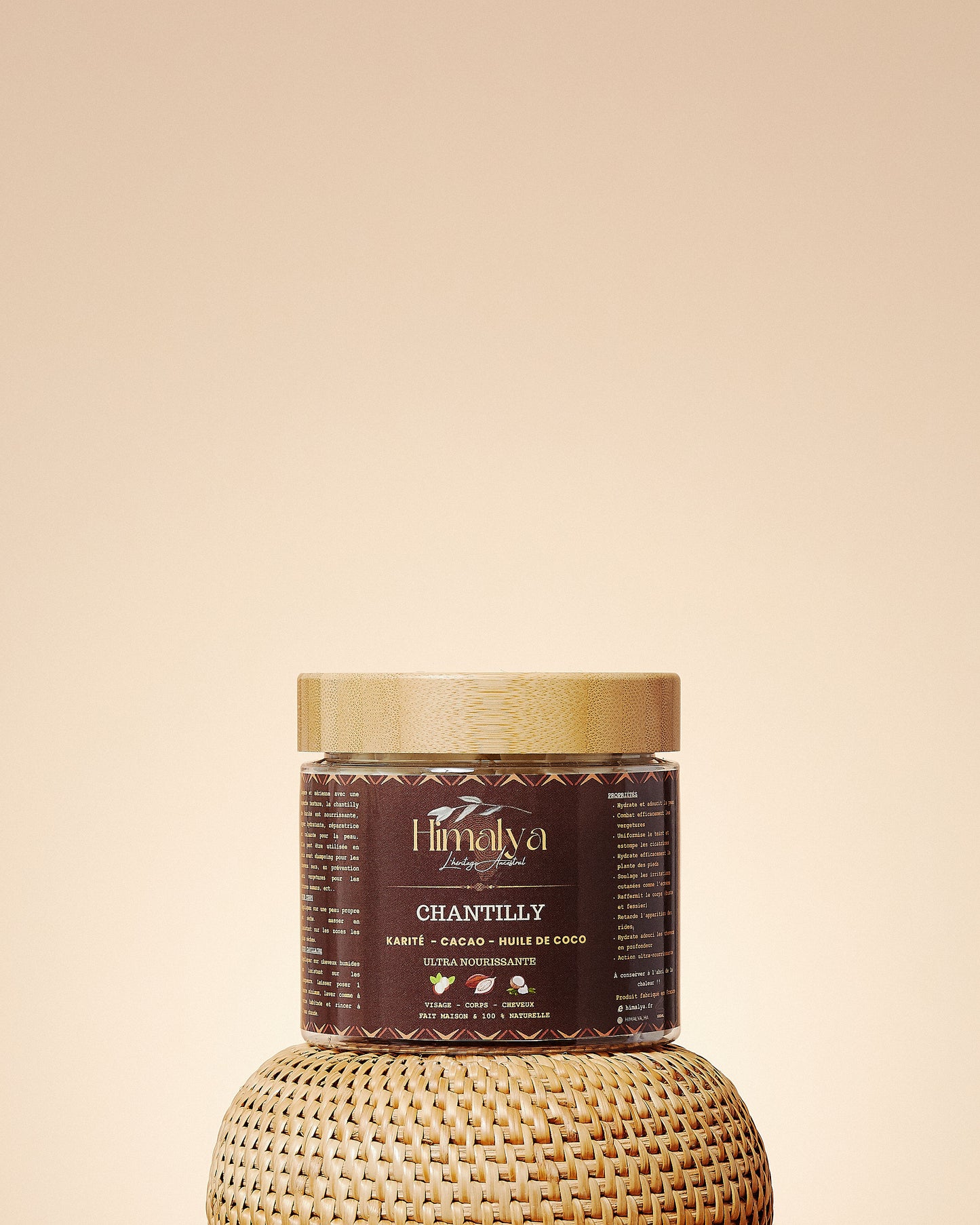 Shea butter whipped cream, cocoa, coconut oil