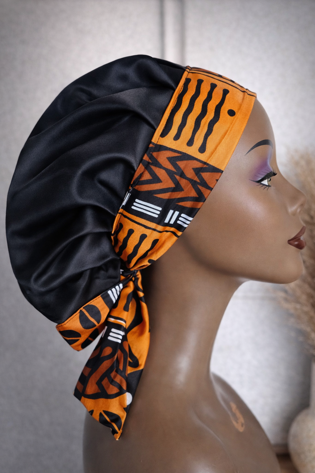 Bonnet satiné "Satin de Douala" Collection Nuits d'Afrique
