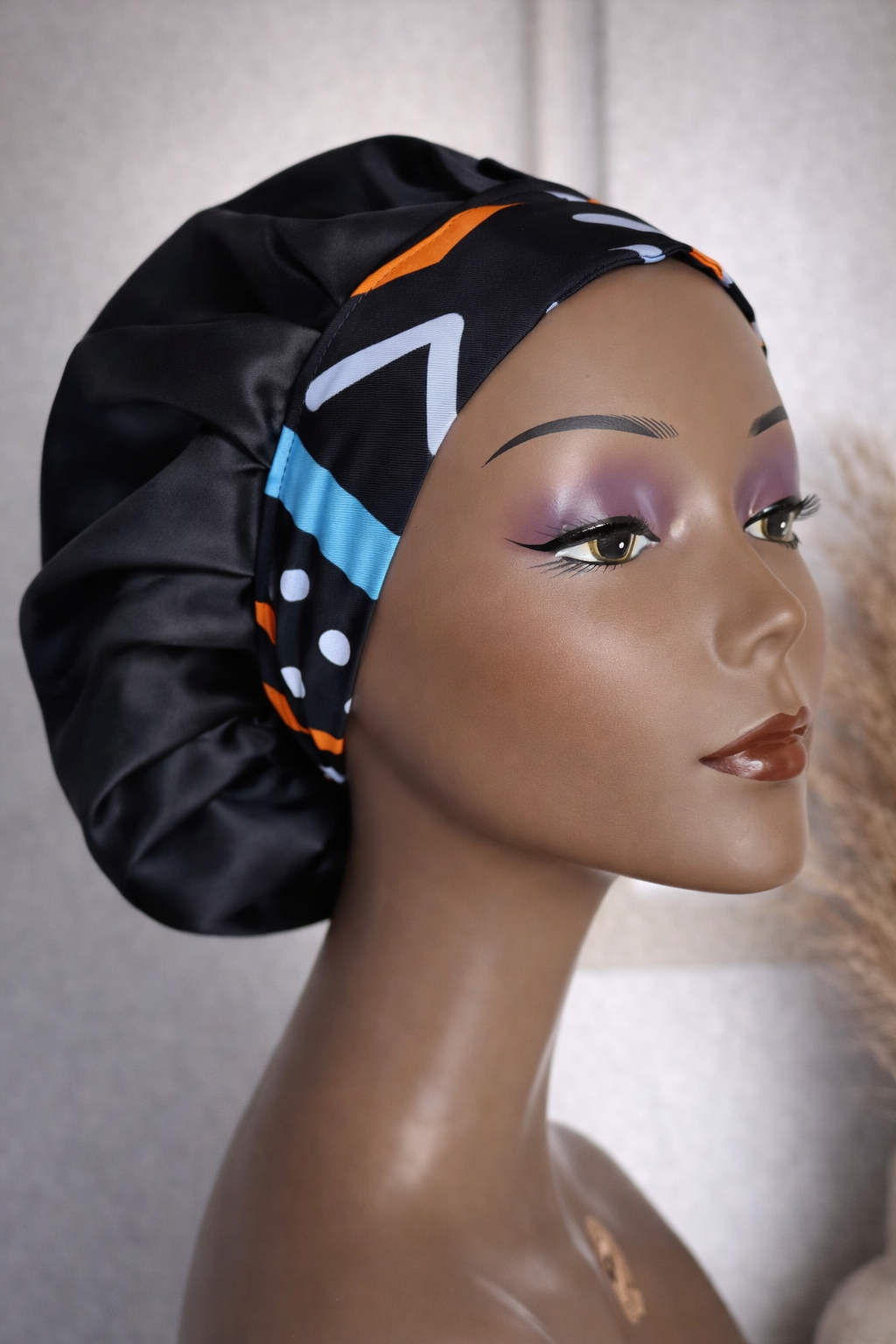 Bonnet satiné  "Lune d'Argan" Collection Nuits d'Afrique