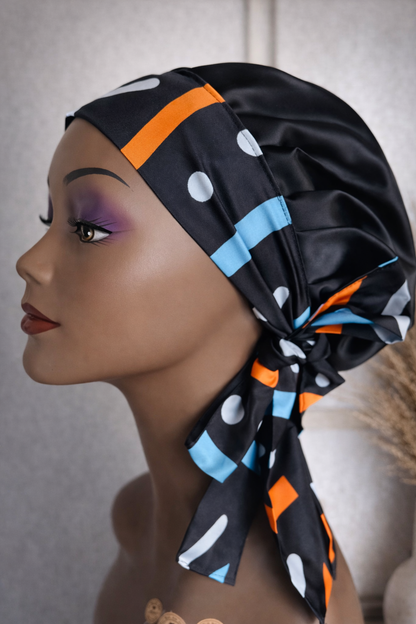 Bonnet satiné  "Lune d'Argan" Collection Nuits d'Afrique